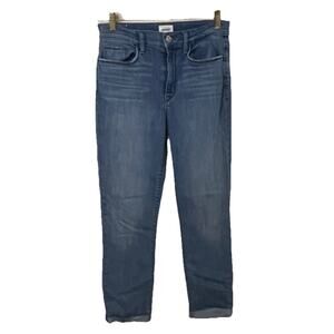 Hudson Women's Blair High Rise Straight Crop Jeans Size 28 Cuffed Inseam 26